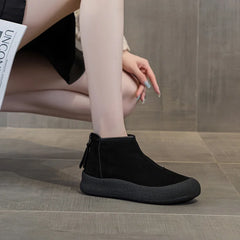 AIYUQI Snow Boots Women Large Size 2025 Winter Genuine Leather Women Short Shoes Thickened Warm Winter Boots Women