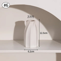 INS Nordic White Ceramic Vase – Decorative Flower Pot Home Decor