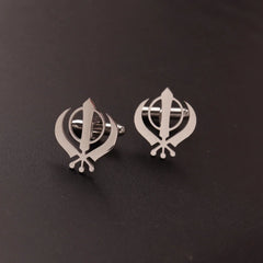 Sikhs Stainless Steel Cross Cufflinks Men's Lion Eagle Shirt Badge Pin Wedding Shirt Cufflinks Symbol
