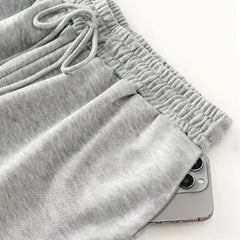 Women Jogger Cotton Pants Casual Drawstring Loose Unisex Wide Leg Straight Pants Sweatpants Autumn Winter Baggy Gym Track Pants