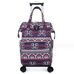 Women hand Carry On hand luggage Trolley Bags Expansion Spinner Suitcase Bag Cabin Size 20" Women travel Trolley Bags On Wheels