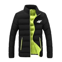 Men's  New Winter Long Sleeve Cotton Coat Zipper Jacket Men's Cotton Coat
