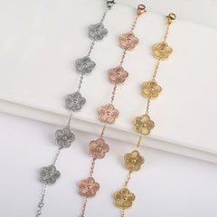 Stainless Steel Adjustable Clover Bracelet – Classic Party Gift