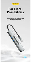 Essager Usb C Hub Usb Type-c to HDMI-compatible Laptop Dock Station For Macbook Pro Air M1 M2 Extensor USB 3.0 Adapter Splitter