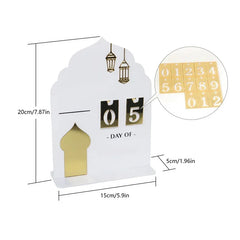 Acrylic Islamic Ramadan Countdown Calendar Gifts Day of Ramadan Calendar with Replacing Number 2026 Eid Mubarak Home Decoration