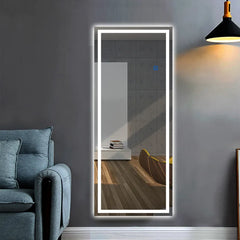 15.5 * 27.5 Inches LED Smart Full-length Mirror  Bedroom Wall Wall Hanging Full-body Simple Frameless Wall Fitting Mirror