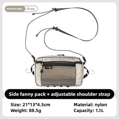 Dyneema Tactical UHMWPE Fanny Pack Waterproof UltraLight 1.1L Multi Pocket for Cycling Running Hiking Camping Outdoor Sports