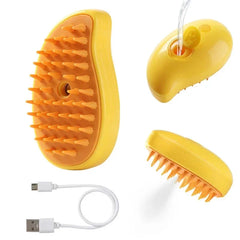 3-in-1 Steam Pet Brush – Spray Massage Grooming Comb Pet Shop