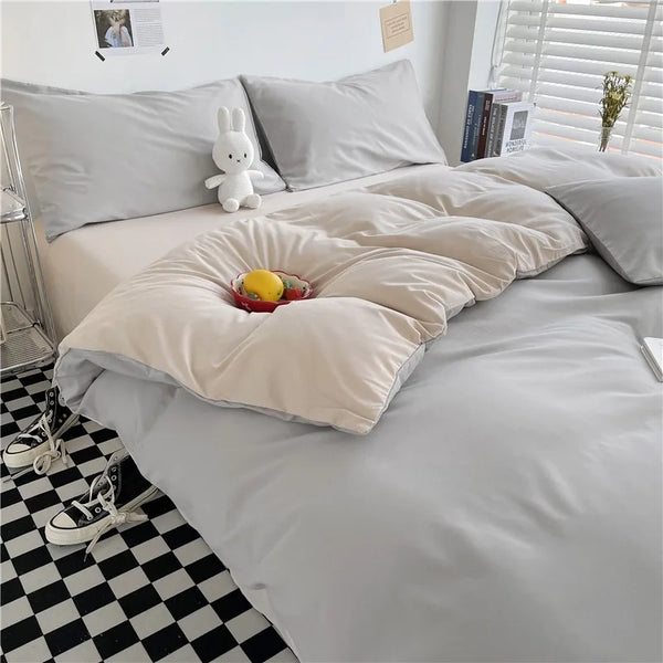 Skin-friendly Quilt Cover Plaid Style Duvet Covers Double Side Bed Cover постельное белье Home Comforter Covers(No Pillowcase)
