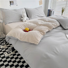 Skin-friendly Quilt Cover Plaid Style Duvet Covers Double Side Bed Cover постельное белье Home Comforter Covers(No Pillowcase)