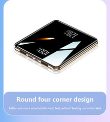 New 500000mAh Mini Power Bank Built-in 4 Cables Large Capacity Super Fast Charging External Battery for IPhone Samsung