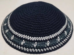 16/17cm HANDMADE KNITTED YARMULKE KIPPAH