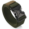 Men's Belt Outdoor Hunting Tactics Belt Multi functional Buckle Nylon Belt High Quality Marine Corps Canvas Belt - Green-pp136 / 45to47inch