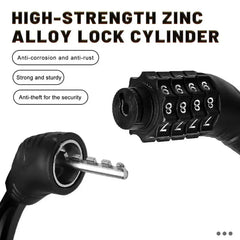Bicycle Lock Anti-theft 4 Digit Password MTB Road Bike Safety Lock Portable Bicycle Number Lock Accessory Combination Padlock