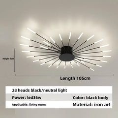 Nordic Ceiling Lighting for Living Room Bedroom Kitchen Led Ceiling Light Fixture Indoor Home Firework Decor Ceiling Lights
