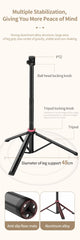 Ulanzi MT-79 2M Portable Universal Tripod Aluminum Alloy Lamp Holder Support LT028 Fill Light Lightweight Camera Action Camera