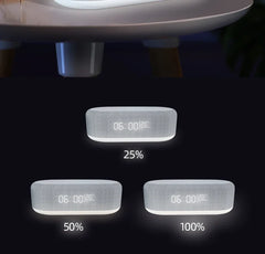 Alarm Clock Wireless Chargers Pad Phone Bedroom Lamp Night Light Desk Thermometer For iPhone 17 16 15 14 13 Fast Charging Dock