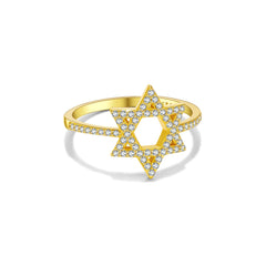 DPLAOPA 925 Sterling Silver Star of David Zircon CZ Engagement Ring 2025 New Luxury Classical Party Jewelry Gift for Women