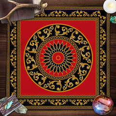 Tarot Tablecloth Mandala Flower Of Life Altar Cloth For Divination Meditation Circle Galaxy Tarot Mat Spiritual Oracle Card Pad