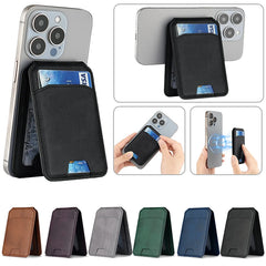 Luxury For Magsafe Magnetic Leather Wallet Holder Case For iPhone 16 15 14 13 12 Pro Max Card Holder Phone Bag Cover Accessories