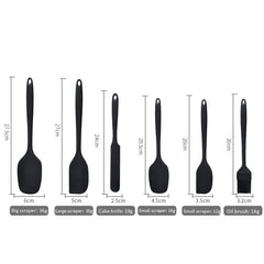 Silicone kitchenware 6-piece set, cream  scraper, spatula, oil brush, size scraper set baking tool，Non-integrated hand