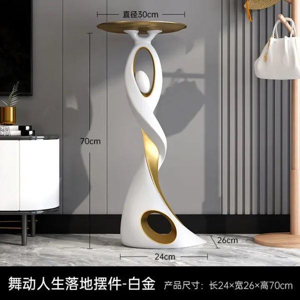 Creative Designer Furniture Home Decor Art Abstract Sofa Side Table Light Luxury Living Room Porch Decor Corner Table Storage Living Room Furniture