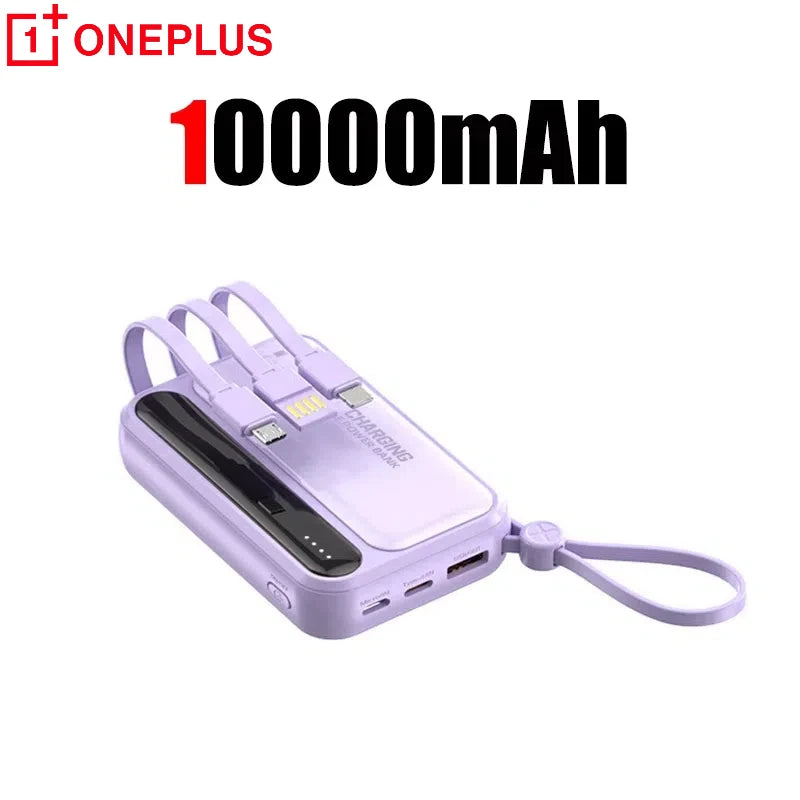 Oneplus 4 In1 Power Bank 50000mAh Large Capacity Built in Cables Intelligent Digital Display Light Portable Battery For Iphone