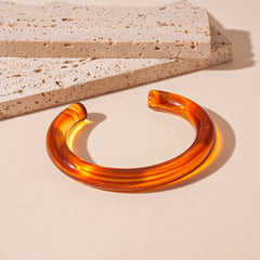 Irregular Acrylic Cuff Bracelet – Multicolor Geometric Bangle