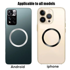 Universal Magnetic Metal Plate Ring For Samsung iPhone Magsafe Wireless Charger Car Phone Holder Sticker Round Magnet Patch