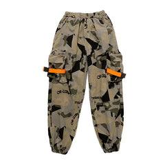 Boys Hip Hop Top Girls Camouflage Cargo Pant Outfits Child Military Jogger Street Dance Kids Streetwear Costumes Teen Sport Wear