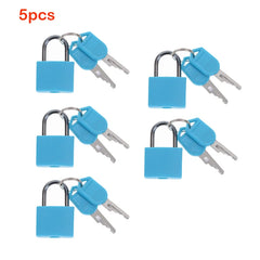 5PCS 22mm Small Mini Strong Steel Padlock Travel Suitcase Diary Lock With 2 Keys Colored plastic case padlock Decoration