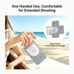 NEEWER BASICS Magnetic Wireless Remote Control Phone Camera Grip with 2 in 1 Light  For   iPhone MagSafe Samsung
