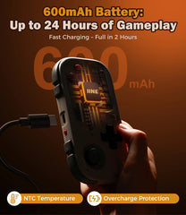 IINE Retro Pocket Chronos Controller Nintendo Layout, Hall Effect Joysticks, 1000Hz Polling Rate,Portable for Switch/PC/Mobile