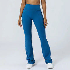 Cloud Hide Leisure Blue Sports Pants Women Home Workout Long Yoga Trousers Gym Fitness Leggings Running High Waist Street Tights