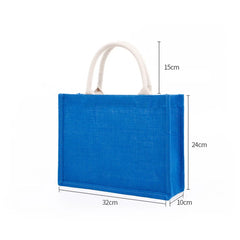 Fashion Burlap Tote Bag – Reusable Jute Beach & Shopping Bag