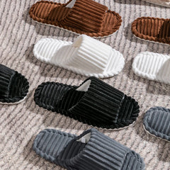 Men’s Open Toe Slippers Anti-Slip Indoor Home Shoes