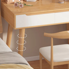 Makeup Table Nightstand with Drawer Storage Rack Minimalist Style Dressing Table with Mirror Cosmetic Table for Bedroom Furniture