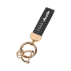 Suede Car Logo Keychain for Audi A1–A8 Q1–Q8 TT