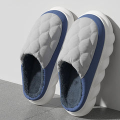Winter Casual Men's Slippers Indoor Waterproof Home Shoes Fur Flat Warm Fashion Couples Bedroom Houseshoes Large size 48/49