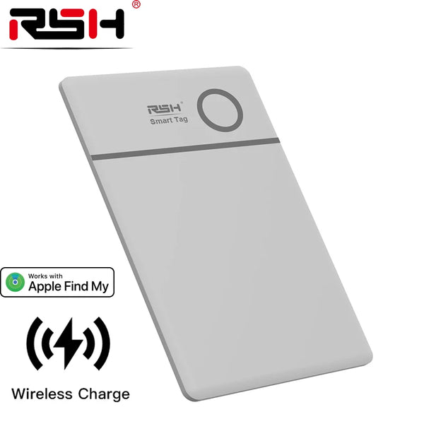 Smart Card Tracker Work with Apple Find My App Wireless Rechargerable Anti Lost Item Locator for Luggage Bluetooth Tracker GPS