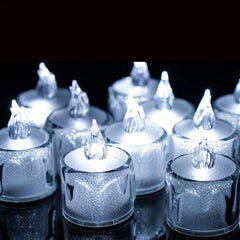 3-96Pcs Flameless LED Candle Creative wishing Led Tea Light Warm White Flameless Candle Halloween Christmas Decor Candle Light