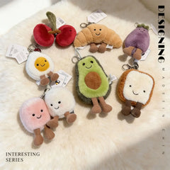 JC Cute Girl Plush Bag Charm Keychain – Kawaii Gift Toy