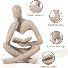 Abstract Thinker Resin Figurine – Modern Bookshelf Decor Office Furniture Decorative accessories