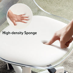 Transparent office chair, swivel chair, makeup room, rotating and lifting high stool chairs for bedroom  single chair Office Furniture