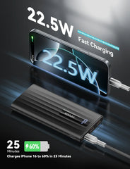KUULAA Power Bank 10000mAh 22.5W PD Fast Charging Portable Charger External Battery For iPhone 17 16 15 Samsung Huawei Powerbank