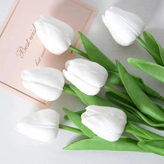 10 Real Touch Tulip Stems – Lifelike Artificial Flowers for Weddings, Home & Holiday Decor Home Decor, Plants & flowers
