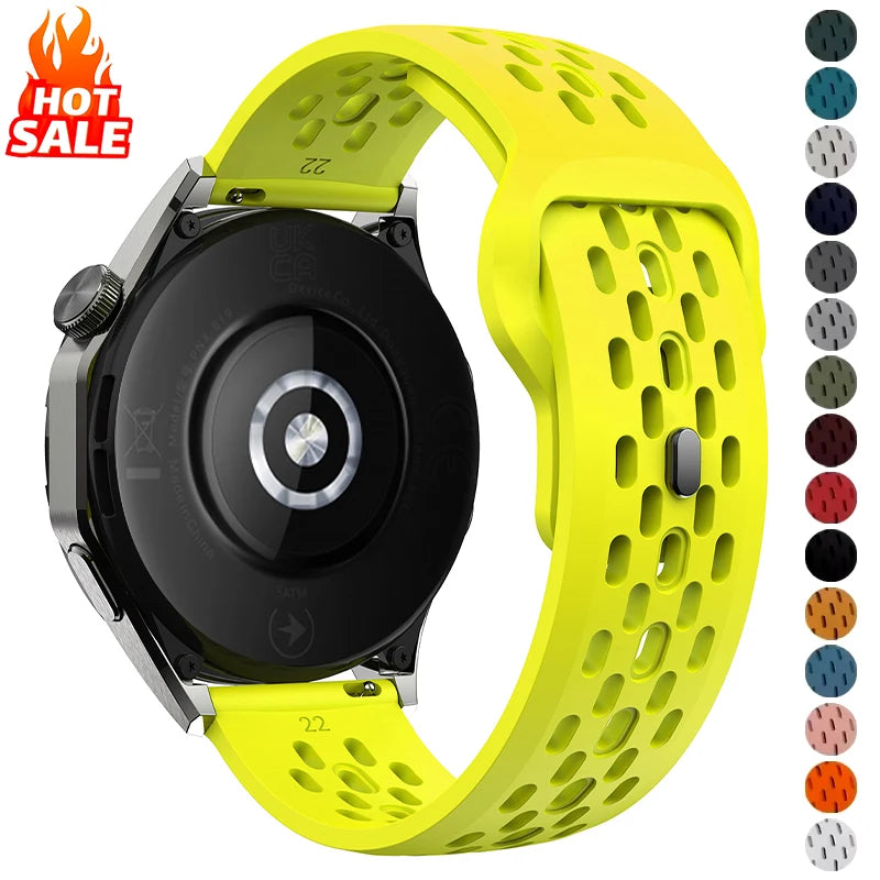 18/20/22mm Silicone Watch Strap for Samsung & Huawei