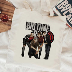 Big Time Rush Canvas Jute Tote Bag – Reusable Grocery Shopper