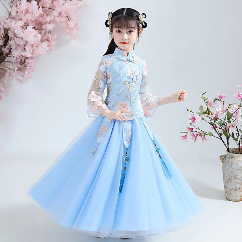 Kids Clothes Children's Clothing Chinese Traditional Dress Cosplay Costumes Girls Hanfu Ethnic Style Princess Party Dresses