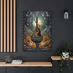 Colorful Symphony Guitar Canvas Wall Decor Musical Inspiration Poster Print Wall Art for Living Room Home Decor Frameless Gifts